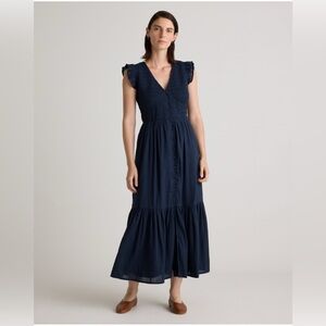 Quince Midnight Blue Midi Dress